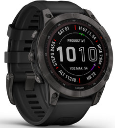 Garmin Watch Fenix 7 Sapphire Solar Carbon Gray DLC Titanium