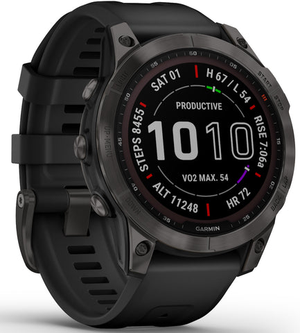 Garmin Watch Fenix 7 Sapphire Solar Carbon Gray DLC Titanium