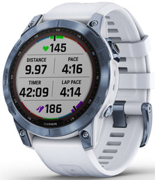 Garmin Watch Fenix 7 Sapphire Solar Mineral Blue Titanium D