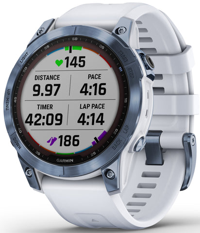 Garmin Watch Fenix 7 Sapphire Solar Mineral Blue Titanium D