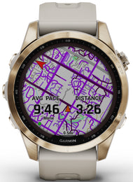 Garmin Fenix 7S Sapphire Solar Cream Gold D