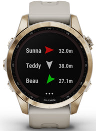 Garmin Fenix 7S Sapphire Solar Cream Gold D