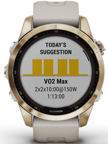 Garmin Fenix 7S Sapphire Solar Cream Gold D