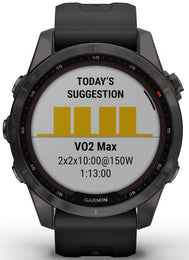 Garmin Watch Fenix 7S Sapphire Solar Carbon Gray DLC D