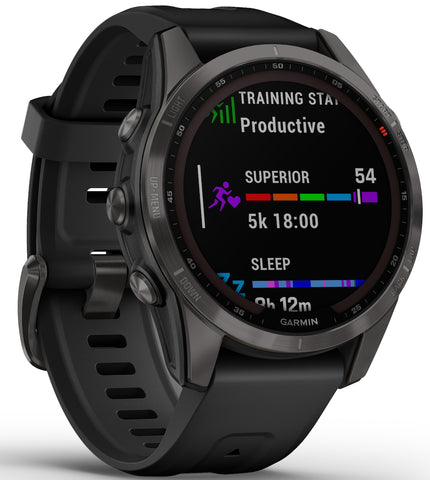Garmin Watch Fenix 7S Sapphire Solar Carbon Gray DLC D