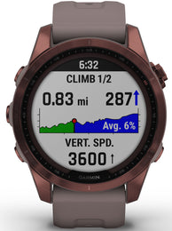 Garmin Watch Fenix 7S Sapphire Solar Dark Bronze Titanium D