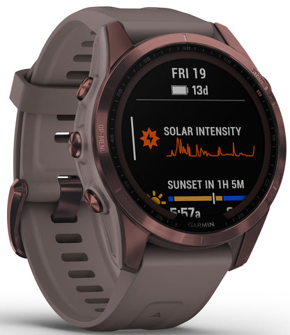 Garmin Watch Fenix 7S Sapphire Solar Dark Bronze Titanium D