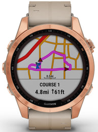 Garmin Watch Fenix 7S Sapphire Solar Rose Gold Titanium