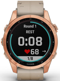 Garmin Watch Fenix 7S Sapphire Solar Rose Gold Titanium