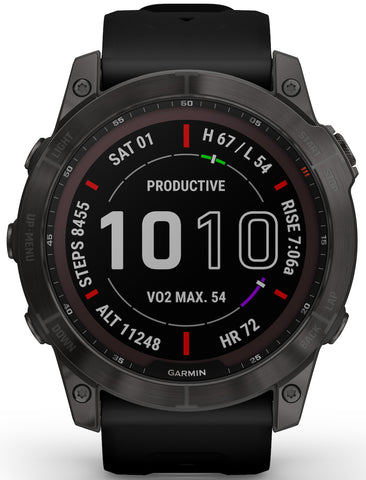 Garmin Watch Fenix 7X Sapphire Carbon Grey Titanium D