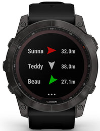 Garmin Watch Fenix 7X Sapphire Carbon Grey Titanium D