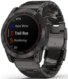 Garmin Watch Fenix 7X Sapphire Solar Carbon Grey Titanium 010-02541-27