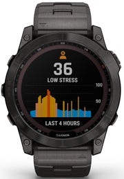 Garmin Watch Fenix 7X Sapphire Solar Carbon Grey Titanium