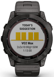 Garmin Watch Fenix 7X Sapphire Solar Carbon Grey Titanium