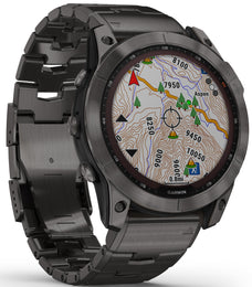 Garmin Watch Fenix 7X Sapphire Solar Carbon Grey Titanium