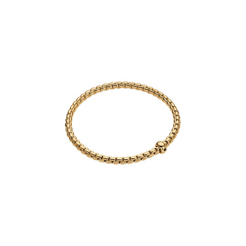 Fope Eka 18ct Yellow Gold 0.01ct Black Diamond Flexible Bracelet BR730 BBRN.