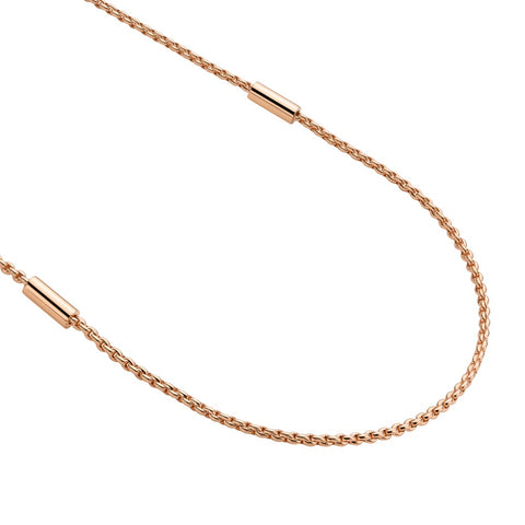 Fope Aria 18ct Rose Gold 0.02ct Diamond Long Necklace