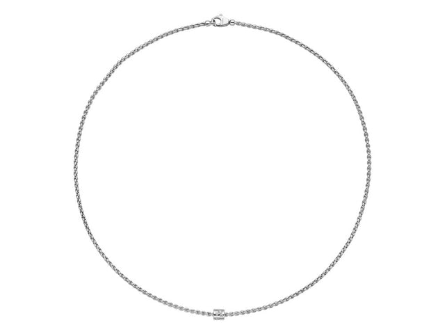 Fope Aria 18ct White Gold 0.17ct Diamond Necklace 890C BBR. 