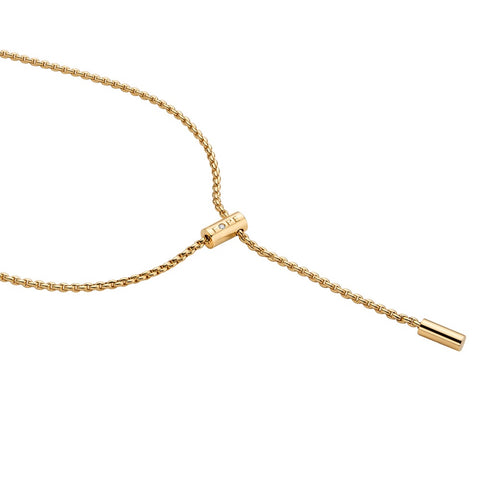Fope Aria 18ct Yellow Gold 0.01ct Diamond Adjustable Slider Necklace