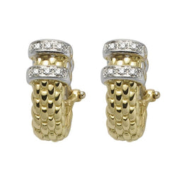 Fope Solo 18ct Yellow Gold 0.11ct Diamond Stud Earrings. OR155 BBR.