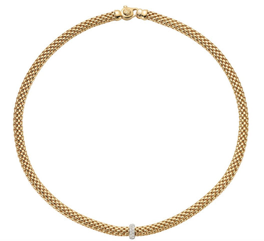 Fope Vendome 18ct Yellow Gold 0.10ct Diamond Necklace, 560C BBR.