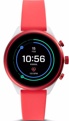 Fossil Watch Sport Smartwatch Red Silicone FTW6027P.