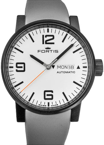 Fortis Watch Cosmonautis Spacematic Stealth White 623.18.12 Grey Silicone