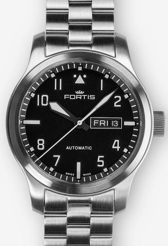 Fortis Watch Aeromaster Steel Day Date 655.10.10 M