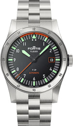 Fortis Watch Flieger F-39 Automatic On Block Bracelet F.422.0005