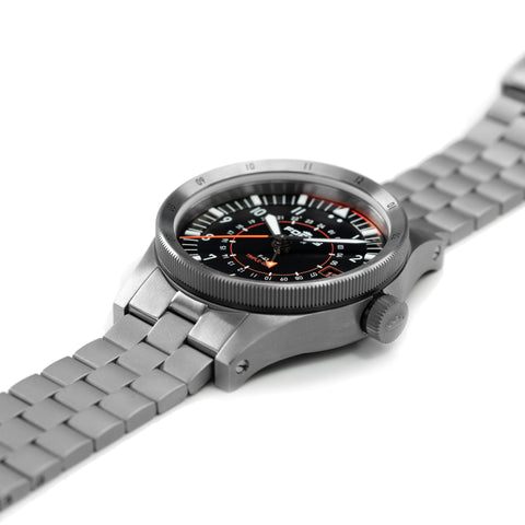 Fortis Flieger F-43 Triple GMT On Block Bracelet Watch