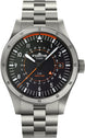 Fortis Watch Flieger F-43 Triple GMT On Block Bracelet F.426.0000