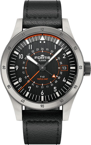 Fortis Watch Flieger F-43 Triple-GMT Black F4260001