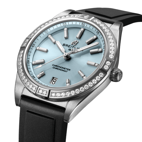 Breitling Chronomat Automatic 36 Ice Blue Diamond Watch