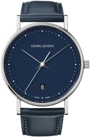 Georg Jensen Watch Koppel Quartz Blue Dial 10008587