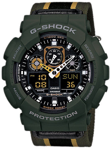G-Shock Watch Alarm Chronograph GA-100MC-3AE