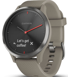 Garmin Watch Vivomove HR Black with Sandstone Silicone Band 010-01850-03