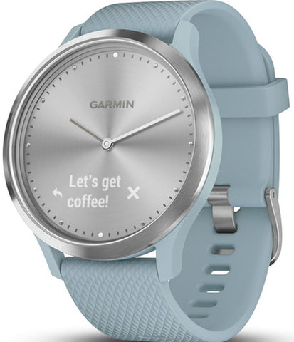Garmin Watch Vivomove HR Silver with Sea Foam Silicone Band 010-01850-08