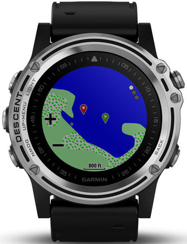 Garmin Watch Descent Mk1 Silver Sapphire Black Band