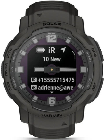 Garmin Watch Instinct Crossover Solar Graphite