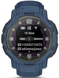 Garmin Instinct Crossover Solar Tidal Blue Watch