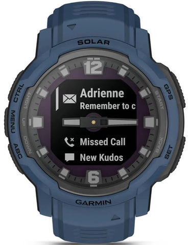 Garmin Instinct Crossover Solar Tidal Blue Watch