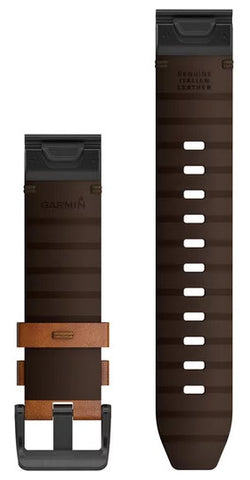 Garmin Strap QuickFit 22 Chestnut Leather