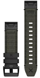 Garmin Strap QuickFit 22 Genuine Horween Black Leather