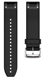 Garmin Strap QuickFit 22 Black Silver Silicone