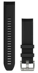 Garmin Watch Bands QuickFit 22 Black Silicone Silver 010-12738-05