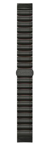 Garmin Watch Bands QuickFit 22 Hybrid Titanium Silicone Bracelet Carbon Gray DLC 010-12738-00