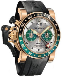 Graham Chronofighter Oversize GMT Silver BRG Gold D 2OVGR.S06A.K10B