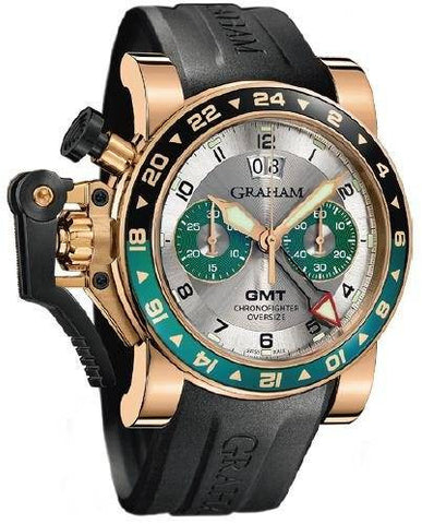 Graham Chronofighter Oversize GMT Silver BRG Gold D 2OVGR.S06A.K10B