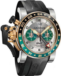 Graham Chronofighter Oversize GMT Steel and Gold 2OVGG.S06A