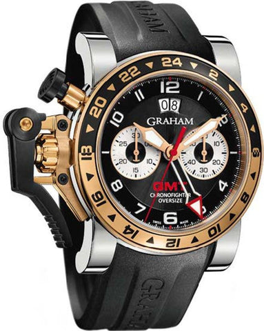 Graham Chronofighter Oversize GMT Steel and Gold 2OVGG.B21A